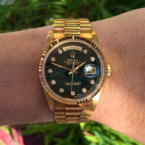 rolex daydate gold bloodstone|Rolex Day.